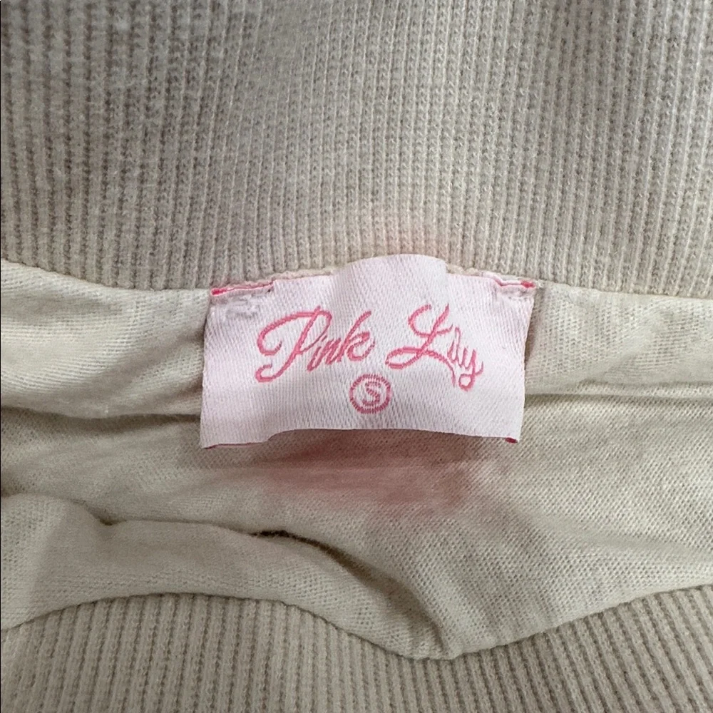 Pink Lily small Women’s Cream Drawstring Skort. Like new - Picture 2 of 2